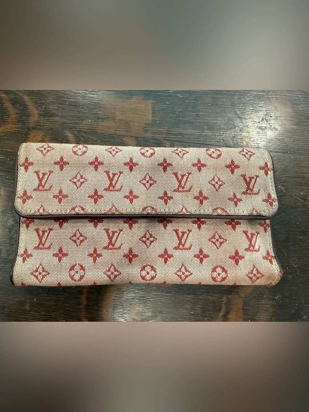 Louis Vuitton Pink Monogram Canvas Fold-Over wallet